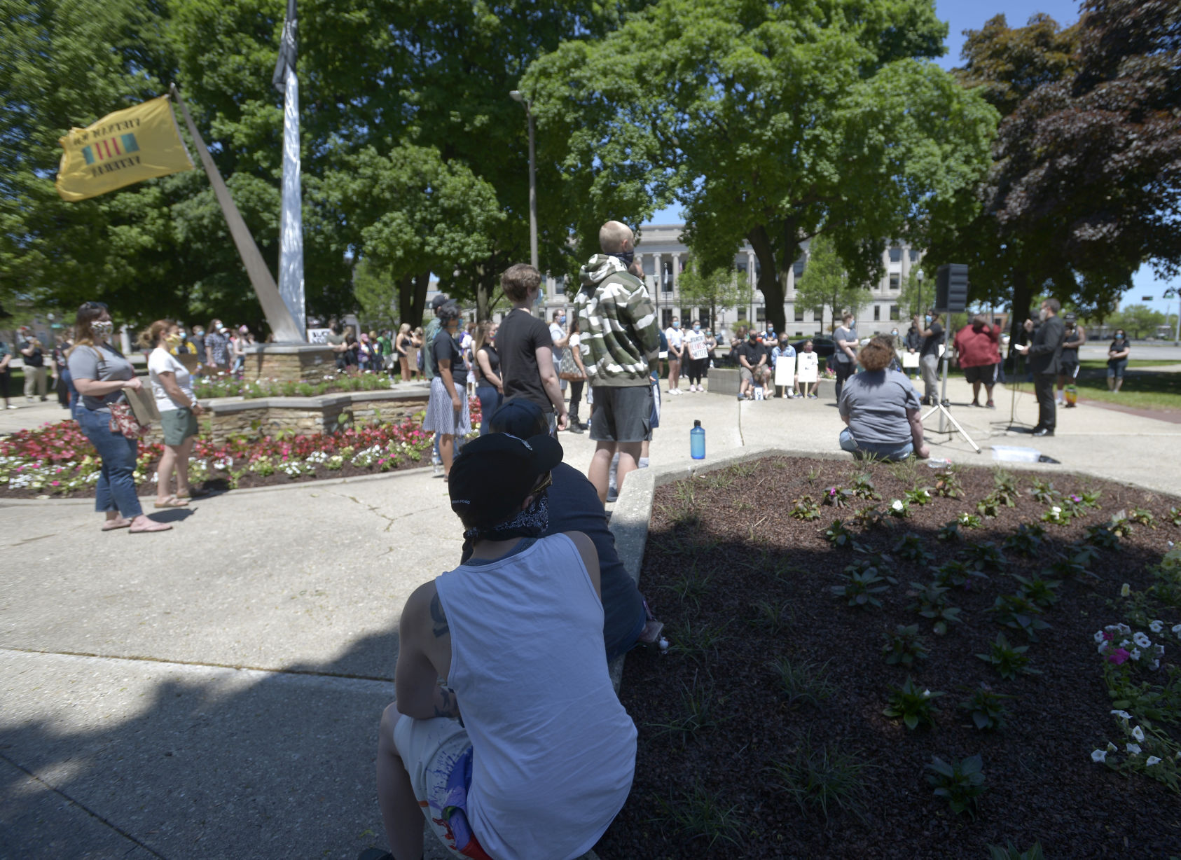 PROTEST AT CIVIC CENTER PARK